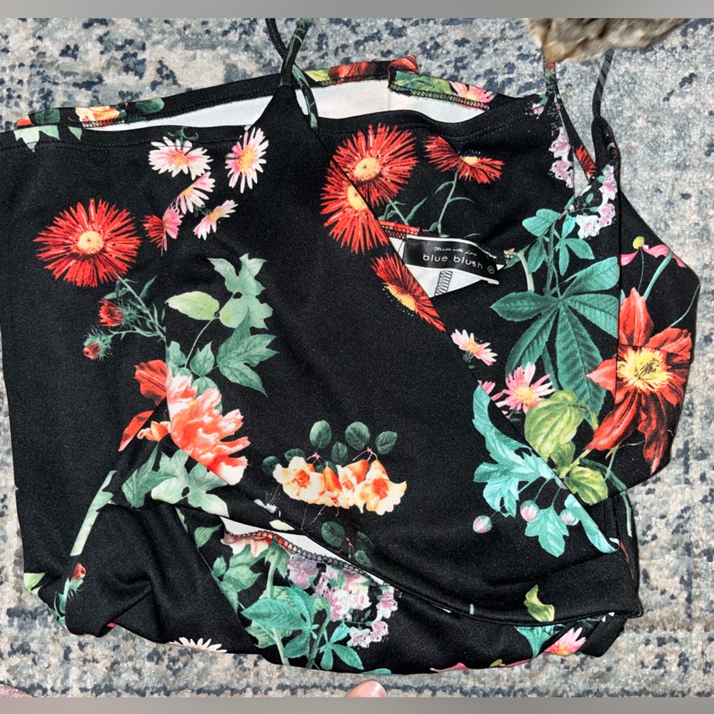 Cutout Floral Dress